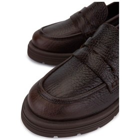 Resim Tamer Tanca Kadın Hakiki Deri Kahverengi Loafer Ayakkabı 33 25525 Bn Ayk Sk25-26 Kahve Jumbo Acı Kahverengi 