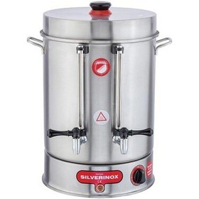 Resim Işıkgaz Silverınox Çay Makinesi, Çevirmeli Metal Musluklu, 60 Bardak Kapasiteli, 7 L 