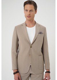 Resim Efor Slim Fit Torba Cep Spandex Karışımlı Casual Bej Ceket C 714 Bej 