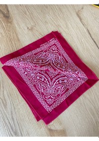 Resim Pamuklu Klasik Desen Unisex Bandana Renkli Bandana Etnik Desenli A Kalite Bandana Bordo 