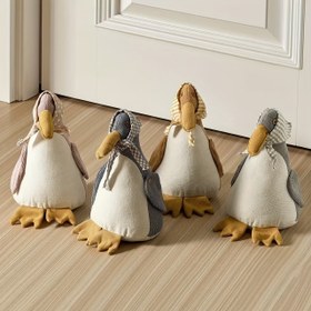 Resim 1 adet Ülke Tarzı Sevimli Ördek Anne Kapı Durdurucu, Ağır Hizmet Kumaş Dolgulu Hayvan, Ev ve Ofis Dekorasyonu, Sevimli Ördek Anne Kostümü Zemin Dekorasyonu, Kapı Koruma Kumaş Malzemesi ile Dahili Ağırlık Kum Torbaları, Rüzgar Geçirmez ve Çarpışma Önleme için Yatak Odası, Mutfak, Otel, Ofis Kapı Arka Dekorasyonu, Oyuncak Olmayan Elektrik Kullanımı Yok 