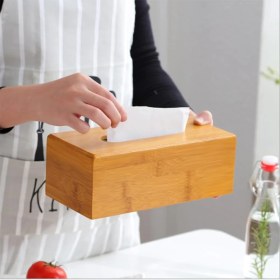 Resim Braventa Collection Peçetelik Kolay Kullanım Peçete Doldurulabilir Kapaklı Dispanser Peçete Ahşap 