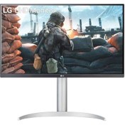 Resim LG 27UP650P-W 27" 60HZ 5MS HDMI,DP, HDR 400 FREESYNC HD GÜMÜŞ IPS MONİTÖR 