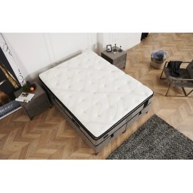 Resim Tutku Yatak Immune Defense Pedli 4 Mevsim Kuş Tüyü Sünger Torba Yaylı Yatak Seti Yatak+Baza+Başlık 90X200 