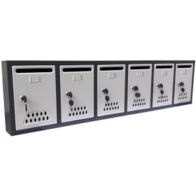 Resim veta metal Posta Kutusu 6lı-Antrasit-Gri 