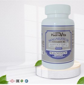 Resim PadroVita Magnezyum ve Vitamin B İçeren Takviye Edici Gıda 60 Kapsül 