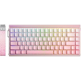 Resim Aula Hero 84 He Manyetik Klavye Rapid Trigger Dragon King Switch 8000hz Rgb Neon Tkl Hot Swap Oyuncu Klavyesi Pembe 