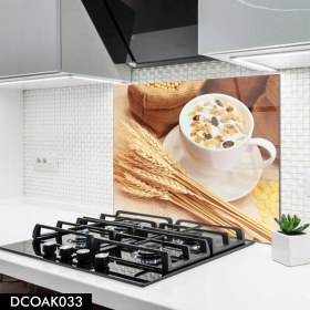 Resim Olinpa Cam Ocak Arkası Koruyucu | Buğday Desenli 