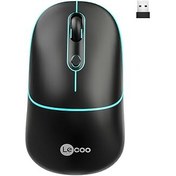 Resim Lecoo WS210 Kablosuz 1600DPI 6 Tuşlu Dual Mod RGB 2.4GHz WiFi+ Bluetooth, Şarj Edilebilir, Windows, Linux ve Mac ile Uyumlu, Sessiz Kompakt Optik Mouse Siyah 
