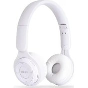 Resim Luxury, Hafıza Kart İle Çalışma Özellikli Kulak Üstü Bluetooth Kulaklık Beyaz Renk Auris Bt23 