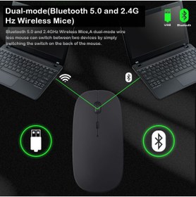 Resim DUHALINE Lenovo Tab M10 (3.nesil) Tb328fu Tablet Uyumlu Mini Slim Şarjlı Bluetooth Klavye Ve Mouse Seti 