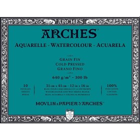 Resim Arches Suluboya Defteri Blok Soğuk Baskı 640 G 31x41 Cm. 10 Yp 
