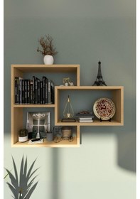 Resim Sage Meşe Duvar Rafı 