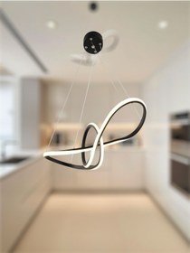 Resim Ey Shop Siyah Papyon Model 3 Renk Led Beyaz&sarı&günışı Avize Siyah 