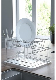 Resim Geseus Home İki Katlı Modüler Tabaklık Bulaşıklık Krom Şeffaf Kb1 Şeffaf 