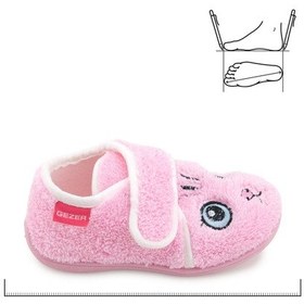 Resim Gezer Kız Çocuk Kışlık Tek Cırt Cırtlı Ayarlanabilir Rahat Taban Ev, Bahçe, Okul, Kreş Panduf Ayakka Pembe 