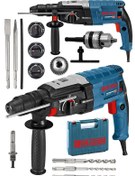 Resim Graizer Alman 3000 Watt Kırıcı Delici Sjs Metal Dişli Şanzuman Hilti Darbeli Matkap ve 5 Uç 2-2mm Gri 