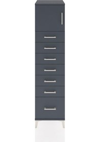 Resim Hyperion Dolap Tek Raflı 7 Çekmeceli Tek Kapaklı 44x44x182 An... Antrasit 
