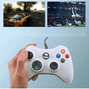 Resim Microsoft Beyaz Xbox 360 PC Uyumlu Kablolu Oyun Kolu Joystick Controller 