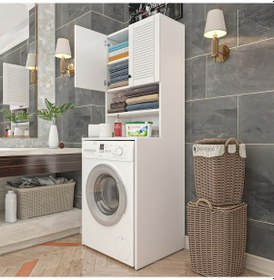 Resim Kenzlife Membran Çamaşır Makinesi Dolabı Hayzum Byzbyz Panjur 180 66 55 Mebran Kapak Suntalam Gövde Beyaz 