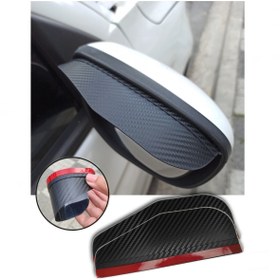Resim Aksefuar Lazer Hyundai Accent Era Uyumlu Carbon Araba Ayna Yağmur Koruyucu Rüzgarlık 