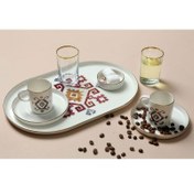 Resim Porland Arabesque Desen5 Kahve İkram Takımı 8 Parça 04ALM006576 