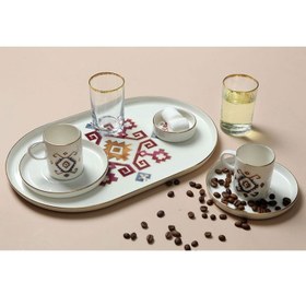 Resim Porland Arabesque Desen5 Kahve İkram Takımı 8 Parça 04ALM006576 