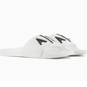 Resim Armani Exchange Beyaz-Siyah Erkek Plaj Terliği XUP001 