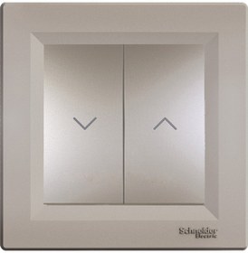 Resim Schneider Asfora Plus Bronz Jaluzi Kumanda Anahtarı Çerçeveli - E 