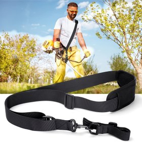 Resim Çim Biçme Makinesi Yardımcı Kemer, Ayarlanabilir Omuz Askısı, Omuz Pedleri, Yaprak Üfleyici ile Uzun Kesim, Çim Biçme Makinesi Güvenlik Kemer, Bahçe İş Makinesi Omuz Askısı için Uygun 