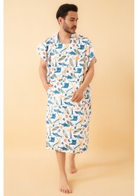 Resim Shark Yetişkin Sörf Panço Kapüşonlu Plaj Havlusu Sm Beden 