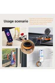 Resim Teknotopia 360° Dönebilen 270° Katlanabilir Vakumlu Vantuzlu Manyetik Arabalar İçin Çelik Telefon Tutacağı 