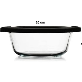 Resim Paşabahçe Gri Kapaklı Yuvarlak Borcam 840CC 