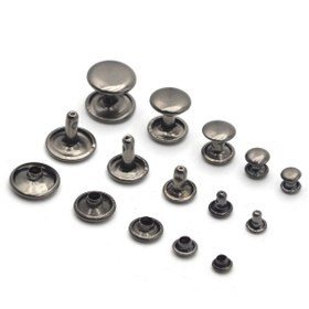 Resim 9mm çift taraflı Rivet / Aparatsız (100 adet veya 1000 adet paketlerde ) - 100lü paket / Antik 