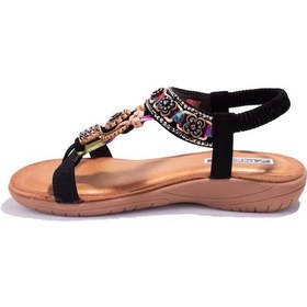 Resim Dagoster Dza07-7416782 Siyah Günlük Ortopedik Kadın Sandalet 001 