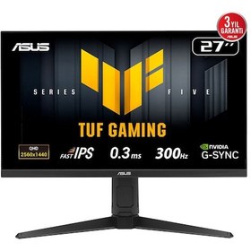 Resim Asus Tuf Gamıng Vg27aqml5 27&quot 0.3ms, 300hz, Qhd, Dp, 2xhdmı, Type-c, Fast Ips Panel, Düşük Mavi Işık, Freesync Premium, Gamıng Monitör 