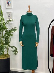 Resim Esre Store 4440 - Yelek Elbise Tesettür İkili Takım Yeşil 
