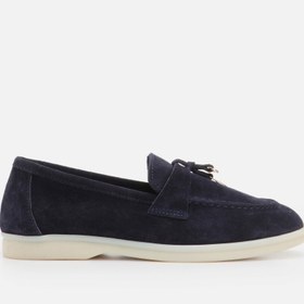 Resim LACİVERT-NAVY, , Hakiki Deri Lacivert Kadın Loafer 