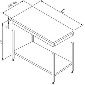 Resim Çalışma Tezgahı Taban Raflı Sırtsız Demonte 100x60 Cm 