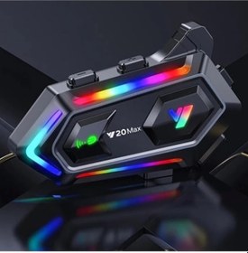 Resim Y20 Motosiklet 5.3 Kask Intercom 2 Kişi 300 Metre Eşleşme Özellikli 