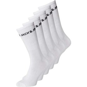 Resim Jack & Jones 12179475 Jacbasic Logo Tennis Sock 5 Pack Noos Beyaz 001 
