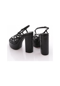 Resim Dgn 31 Kadin Platform Topuklu Ayakkabi Siyah 