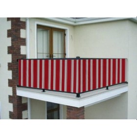 Resim Ceylan Home Balkon Demiri Perdesi Kuş Gözü Kırmızı 750X80 