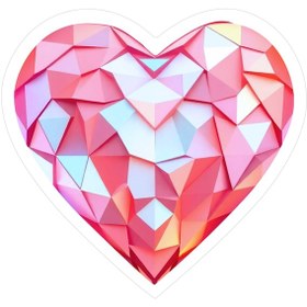 Resim 10x10 Cm Piksel Kalp Laptop Kask Araba Motor Defter Sticker 