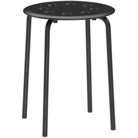 Resim Tabure, Siyah Ikea Genişlik 40Cm Siyah Renk Yuvarlak Tabure 