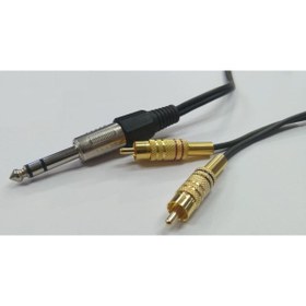 Resim Mykablo 6.3 Mm Trs Stereo Erkek To 2x Rca Erkek 2 Metre 