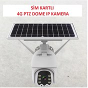 Resim 2 MP 1080P 4G Sim Kart ve SD Kart Girişli Sesli Solar Güneş Enerjili IP PTZ Dome Kamera 