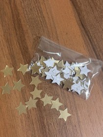 Resim Dekoratif Yıldız Pleksi Süsleri | Ayna Yüzey - 2cm 