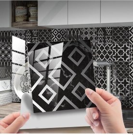 Resim 10 Adet 15x15 Cm Kristal Kiremit Kendinden Yapışkanlı Duvar Sticker Mutfak Duvar Kağıdı D Mutfak Oturma Duvar Sticker Dğ. 56762717 Diğer 