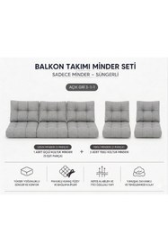 Resim Sofmina Leke Tutmaz 3-1-1 Balkon Bahçe Minder Seti - Fermuarlı Yıkanabilir İçi Dolu 